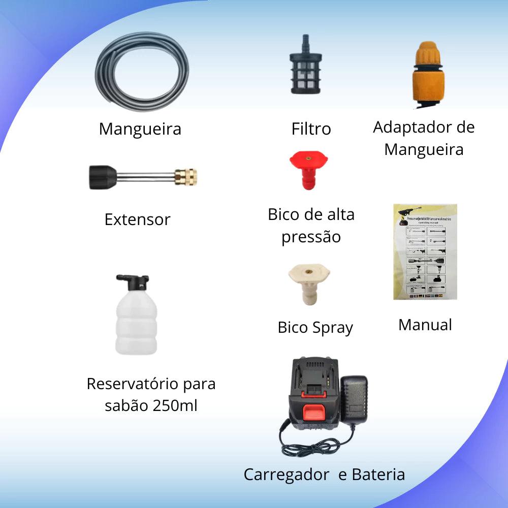 Lavadora de Alta Pressão Sem Fio Portátil