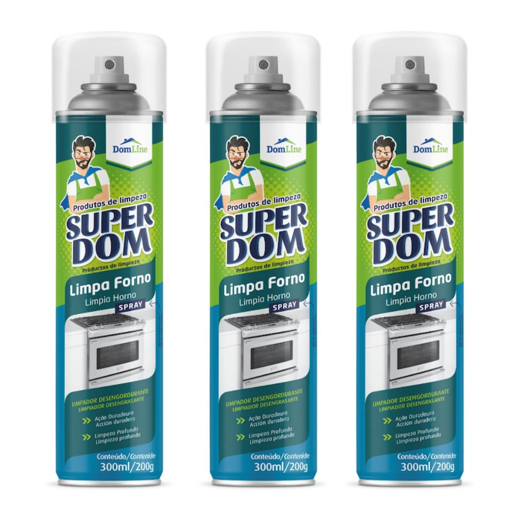 Kit Limpa Air Fryer - Forno Super Dom Spray - 250ml (Alto Poder de Limpeza)