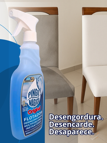 Pingo Magico Limpa Sofá Cadeira Estofados Remove Mancha Desengordurante Limpeza Completa