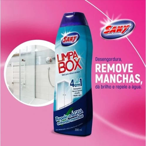 Limpa vidro e tire as manchas do box banheiro 300ml