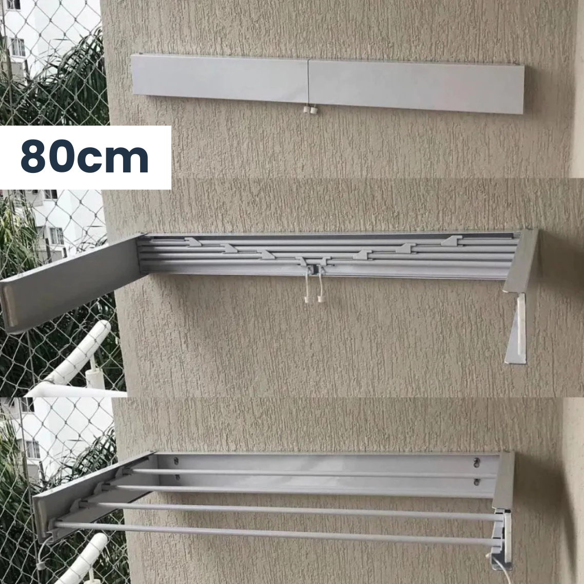 Varal Invisível Ratrátil + Frete Grátis