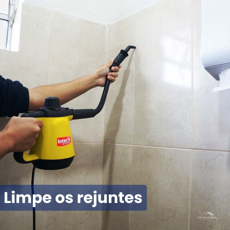 Limpador à Vapor com 9 acessórios + Brinde Esponja Mágica