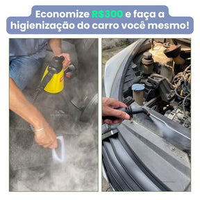 Limpador à Vapor com 9 acessórios + Brinde Esponja Mágica