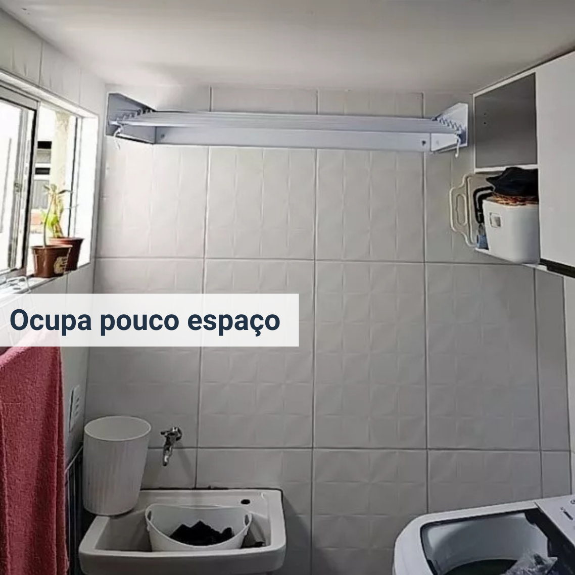 Varal Invisível Ratrátil + Frete Grátis