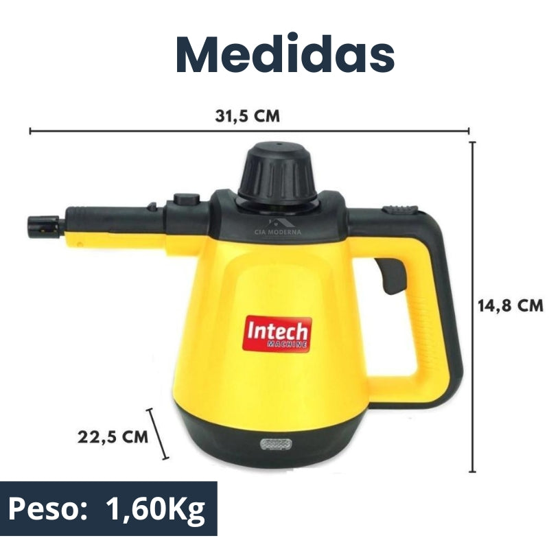 Limpador à Vapor com 9 acessórios + Brinde Esponja Mágica