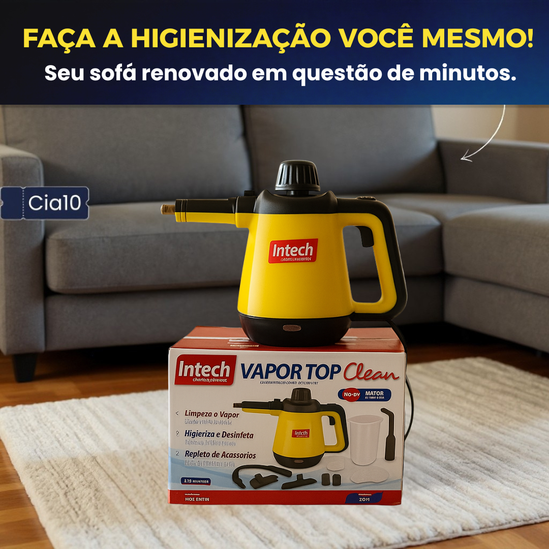 Limpador à Vapor + 9 acessórios + Frete Grátis