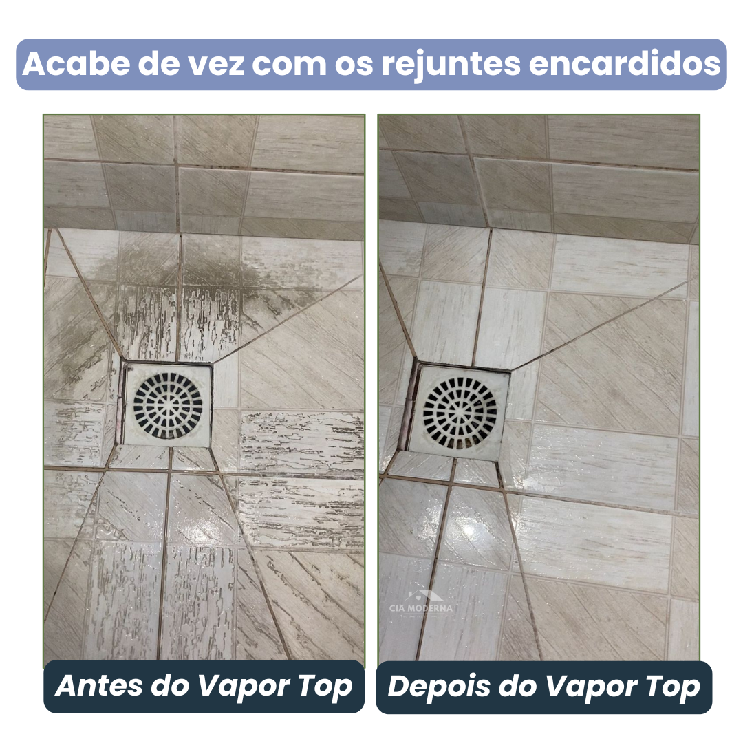 Limpador à Vapor com 9 acessórios + Brinde Esponja Mágica