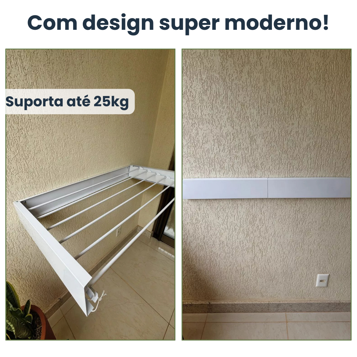 Varal Invisível Ratrátil + Frete Grátis