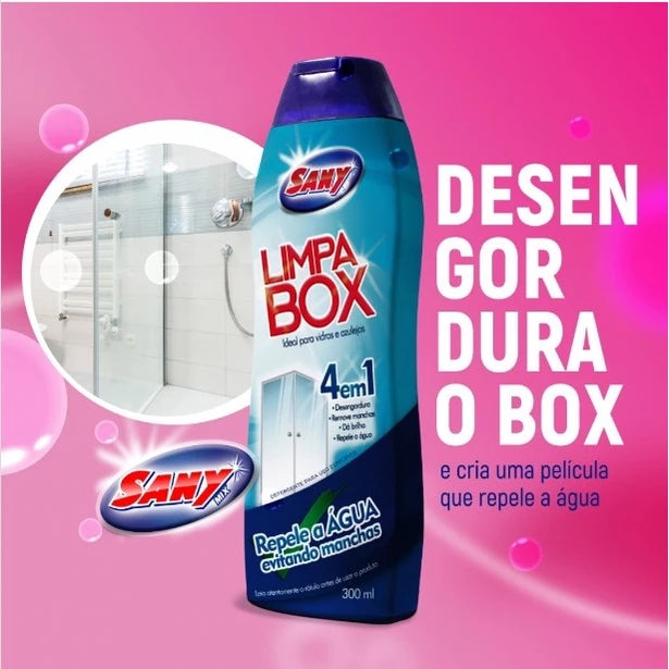 Limpa vidro e tire as manchas do box banheiro 300ml