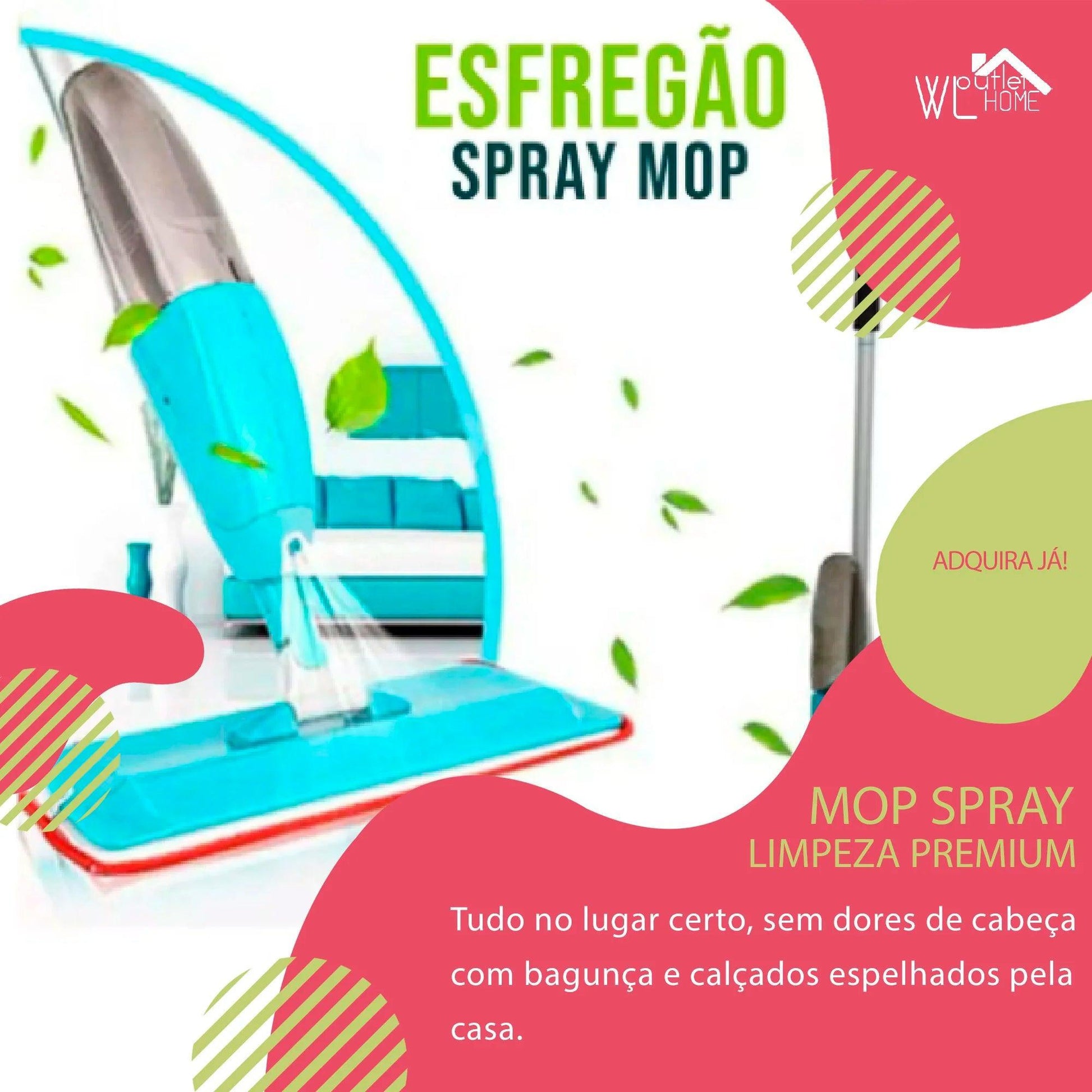 Mop Spray Giratório - Ciamoderna
