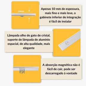Lâmpada de Led Magnética Com Sensor - Ciamoderna