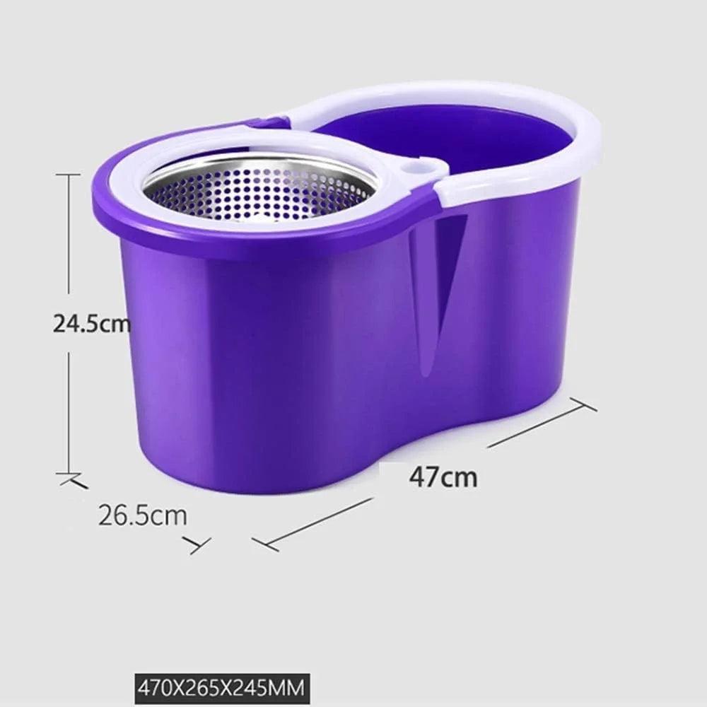 Mop Giratório Inox + Balde + 3 Refils de Brindes - Ciamoderna