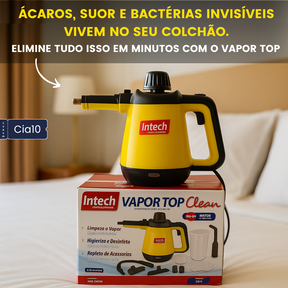 Limpador à Vapor com 9 acessórios + Brinde Esponja Mágica