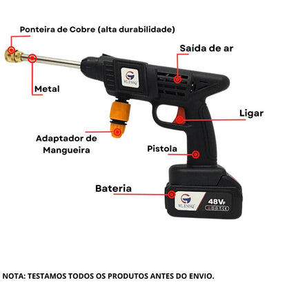 Lavadora de Alta Pressão Sem Fio Portátil
