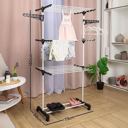 Varal Dobrável 3 Andares com Rodinhas