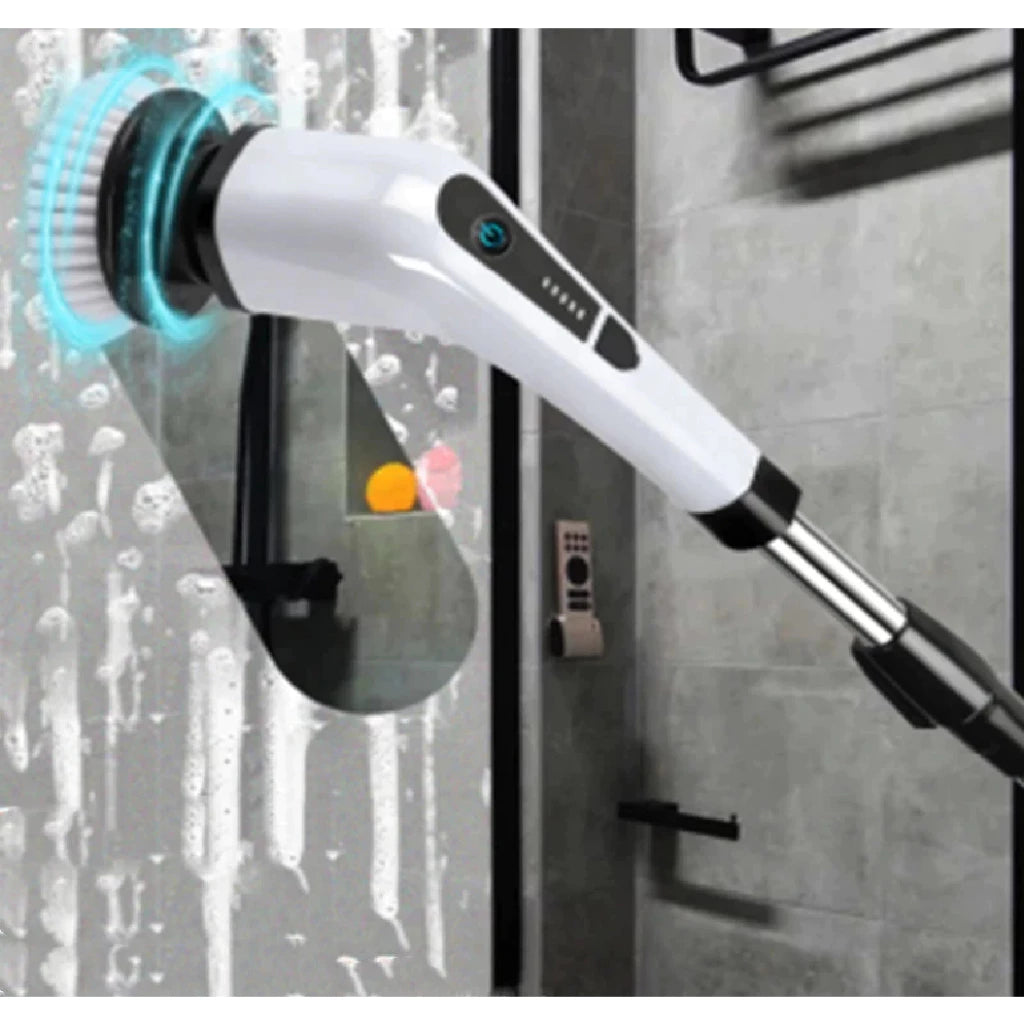 Escova Elétrica de Limpeza Gira 360 + 9 acessórios