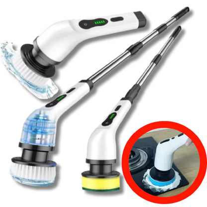 Escova Elétrica de Limpeza Gira 360 + 9 acessórios