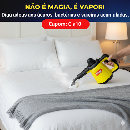 Limpador à Vapor + 9 acessórios + Frete Grátis