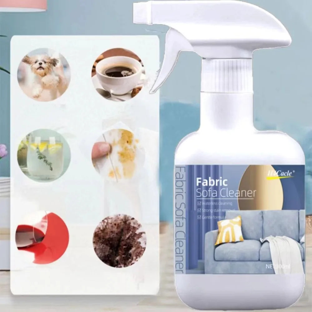 Spray de limpeza de sofá de tecido, limpeza profunda para estofados, colchões e assentos de carro, remove sujeira e resíduos, protege a cor do sofá