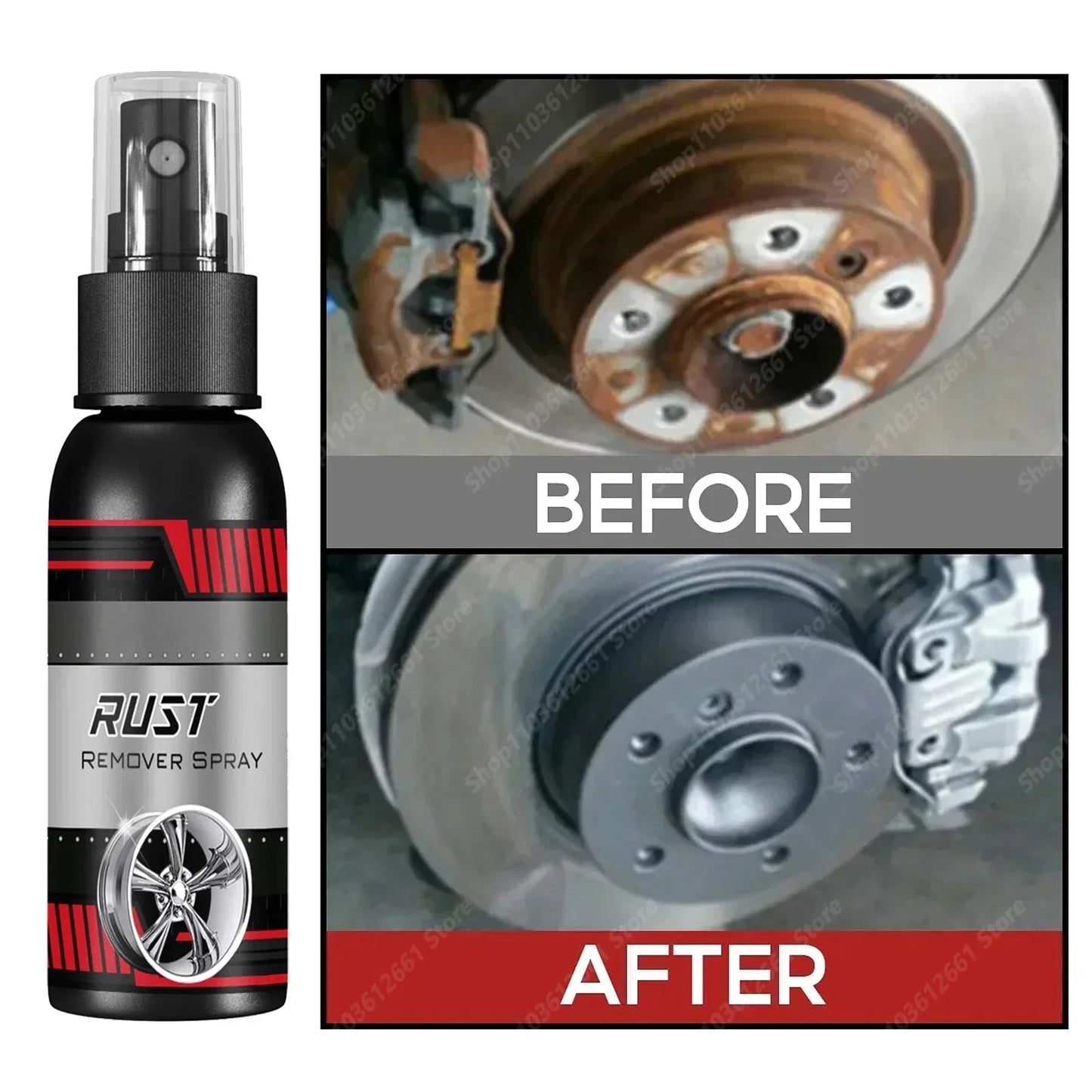 Removedor de ferrugem do carro para cubo da roda, remover ferrugem spray rápido derusting evitar corrosão reparação de metal automático limpador de polimento de roda