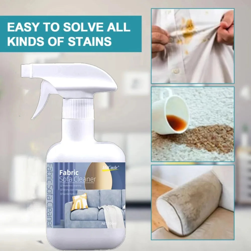 Spray de limpeza de sofá de tecido, limpeza profunda para estofados, colchões e assentos de carro, remove sujeira e resíduos, protege a cor do sofá
