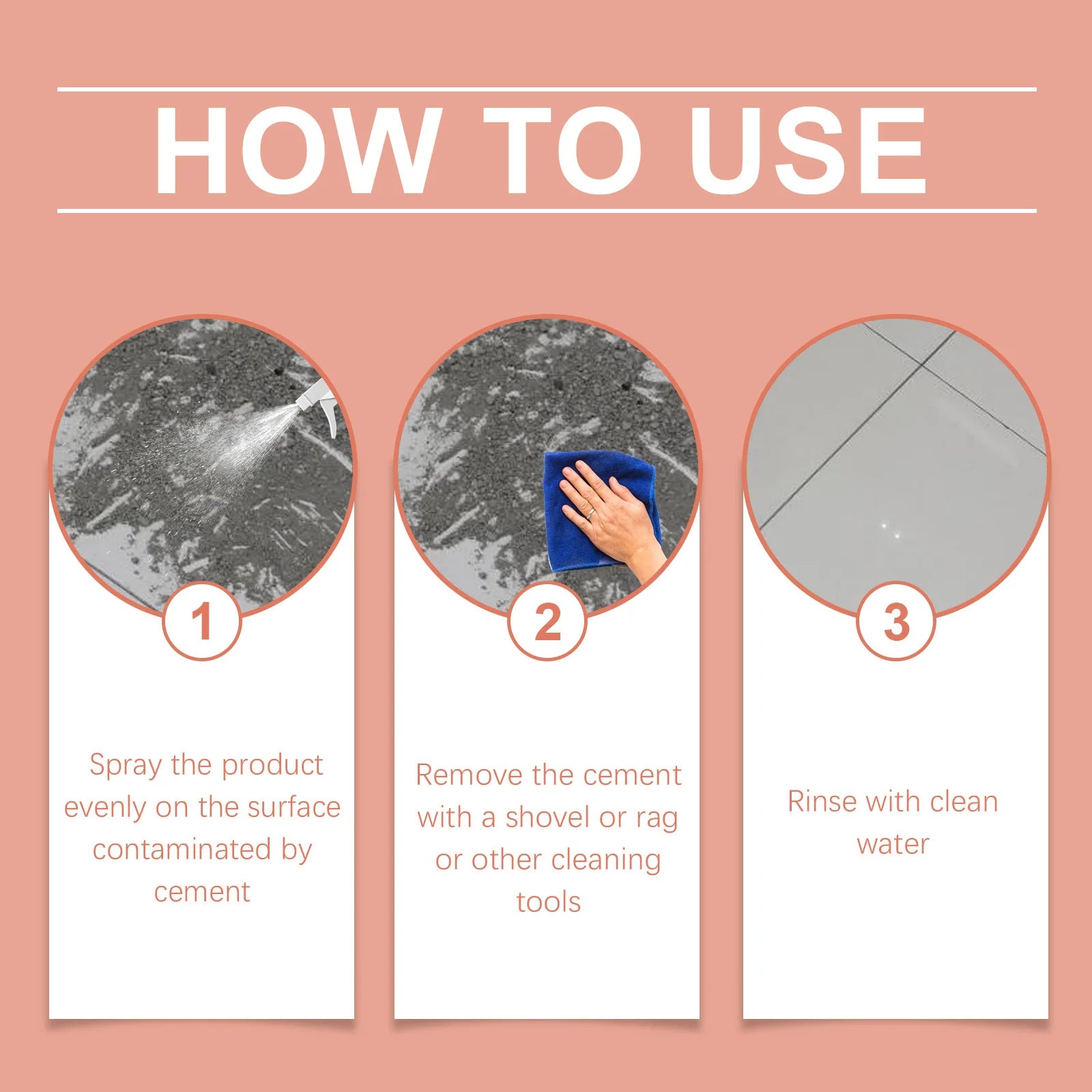 Limpador de cimento 120ml, eficaz, forte descontaminação, dissolução de cimento de concreto para pisos domésticos, acessórios de limpeza de azulejos