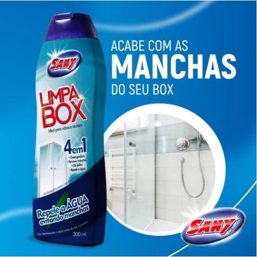 Limpa vidro e tire as manchas do box banheiro 300ml