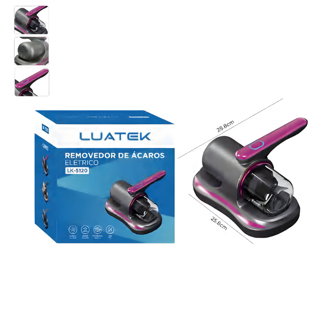 Removedor De Ácaros Portátil Elétrico Aspirador Esterilização De Estofados UV Sem Fio
