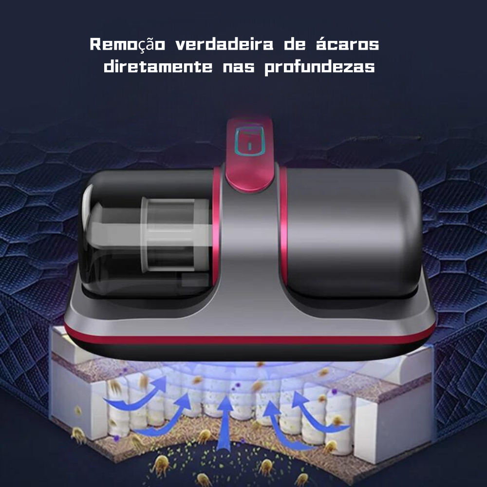 Removedor De Ácaros Portátil Elétrico Aspirador Esterilização De Estofados UV Sem Fio