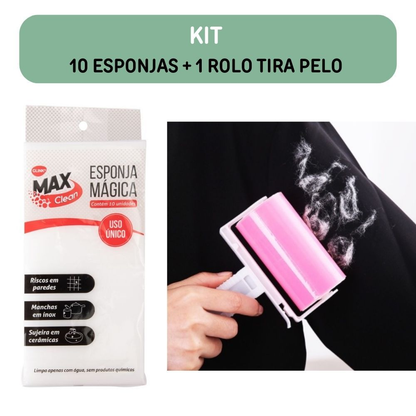 Kit Esponjas Mágica Bucha Melamina