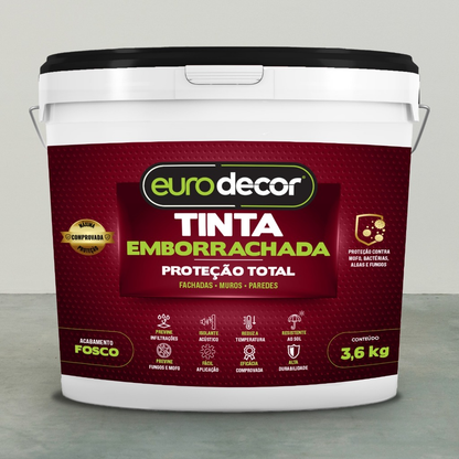 Tinta Emborrachada Premium 3.6kg Impermeabilizante Flexível 3.6kg ou 1kg