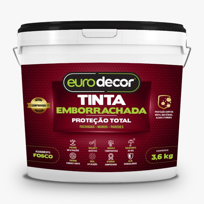 Tinta Emborrachada Premium 3.6kg Impermeabilizante Flexível 3.6kg ou 1kg