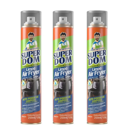 Kit Limpa Air Fryer - Forno Super Dom Spray - 250ml (Alto Poder de Limpeza)