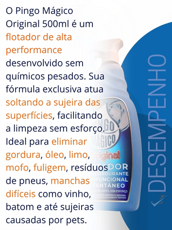 Pingo Magico Limpa Sofá Cadeira Estofados Remove Mancha Desengordurante Limpeza Completa