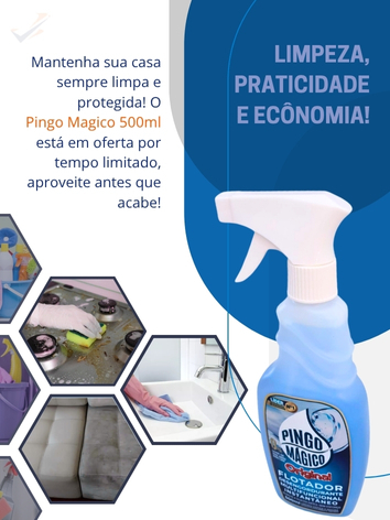 Pingo Magico Limpa Sofá Cadeira Estofados Remove Mancha Desengordurante Limpeza Completa
