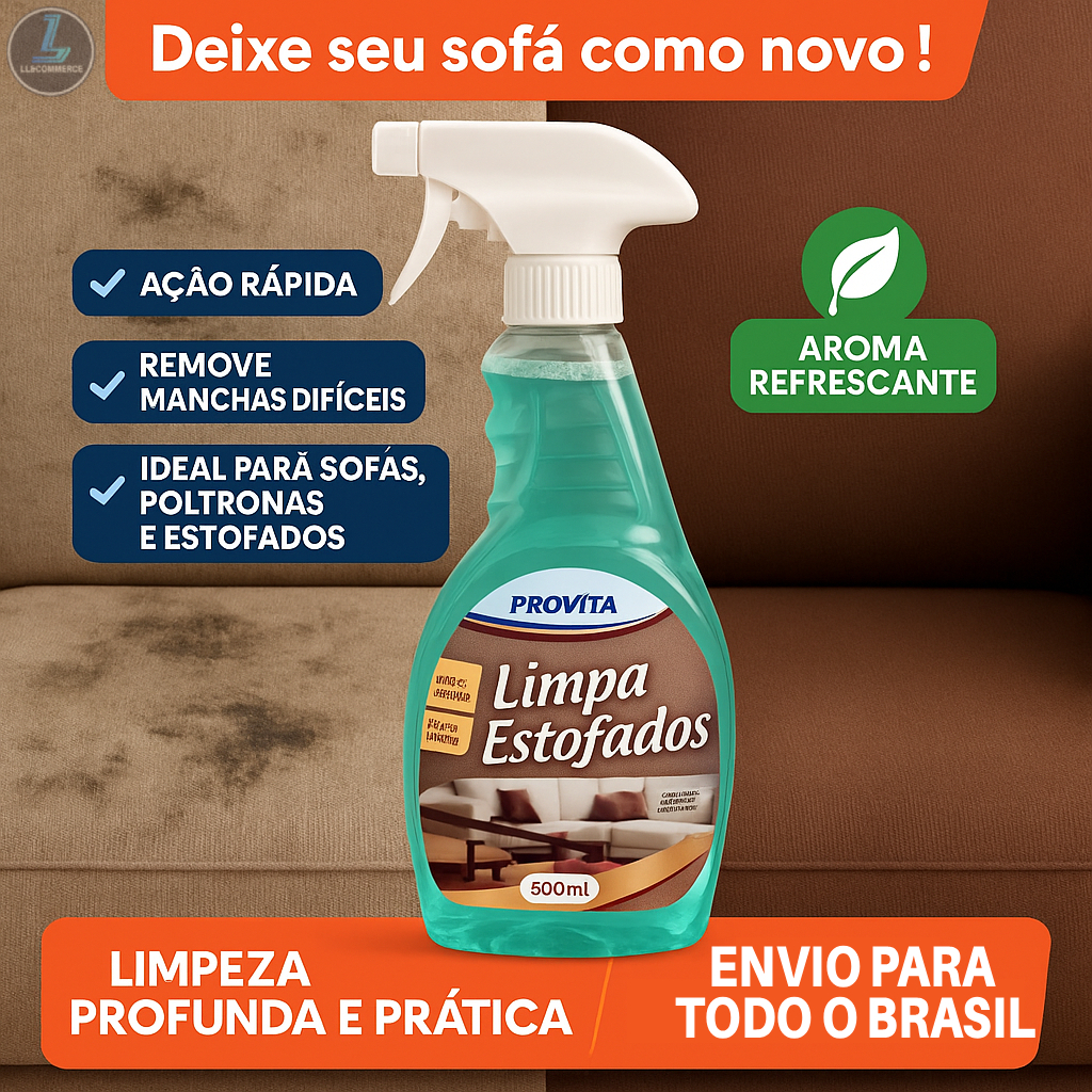 Spray Limpa Estofados Provita 500ml – Limpeza Profunda Sem Esforço e Adeus Manchas