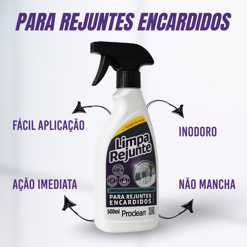 Limpador de Rejunte Pos Obra Ceramica Azulejos Remove Encardidos