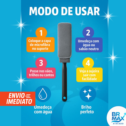 KIT Limpeza de Vãos Ákora Limpa Box e Blindex Limpador De Transpasse Frestas e Fendas