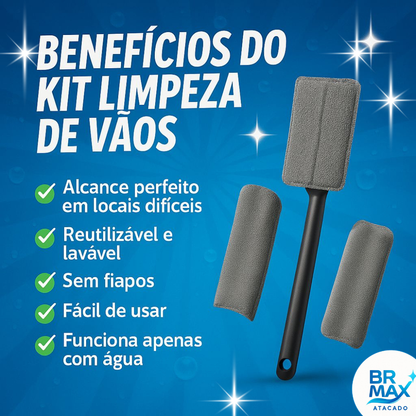 KIT Limpeza de Vãos Ákora Limpa Box e Blindex Limpador De Transpasse Frestas e Fendas