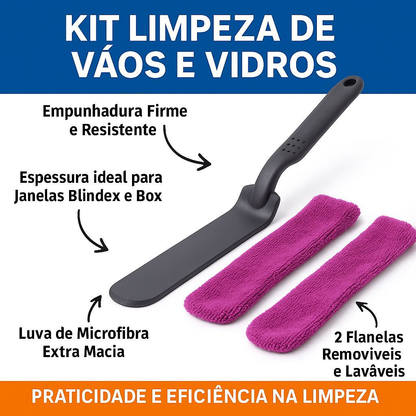 KIT Limpeza de Vãos Ákora Limpa Box e Blindex Limpador De Transpasse Frestas e Fendas