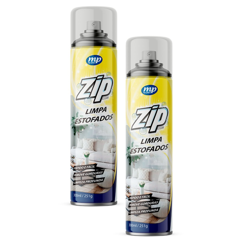 Kit 2 Limpa Estofados Spray Zip Clean 300Ml