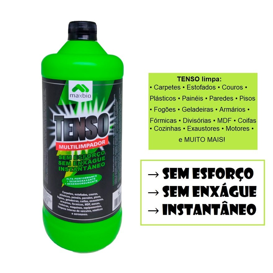 Tenso Limpa Estofados Sofá Banco De Carro Tensoativo 1 litro Maxbio
