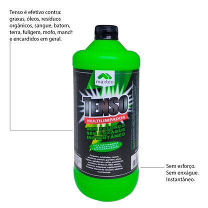Tenso Limpa Estofados Sofá Banco De Carro Tensoativo 1 litro Maxbio